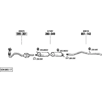 Katalyzátor katalyzátor Bosal 099-361