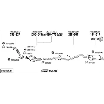 Katalyzátor katalyzátor Bosal 090-043