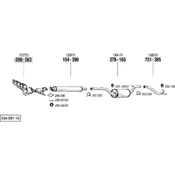 Výfukový systém výfuková trubka zadní Bosal 751-395