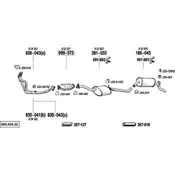 Výfuková trubka výfuková trubka přední Bosal 836-043