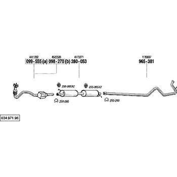 Výfuková trubka výfuková trubka zadní Bosal 965-381