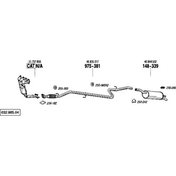 Výfuková trubka výfuková trubka střední Bosal 975-381