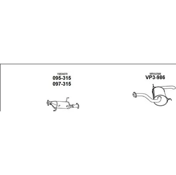 Filtr pevných částic filtr pevných částic Bosal 095-315
