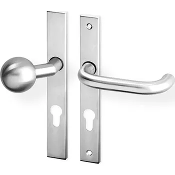 Dveřní kování Dveřní kování UNA UŠ nerez kl.+koule (Dveřní kování UNA UŠ nerez s úzkým štítem s roztečí 72 nebo 90 mm, vhodná pro interiér.)