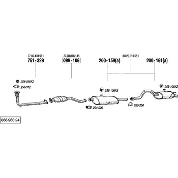 Výfuková trubka výfuková trubka přední Bosal 751-329