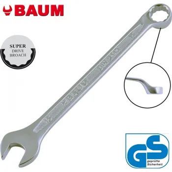 Klíč Klíč očkoplochý maticový vyhnutý 12 x 12 DIN 3113B CrV chromovaný BAUM