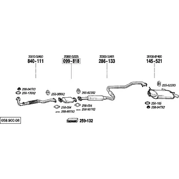 Katalyzátor katalyzátor Bosal 099-818
