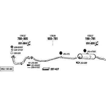 Výfuková trubka výfuková trubka střední Bosal 959-781