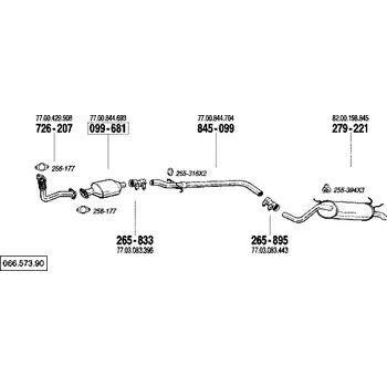 Výfuková trubka výfuková trubka střední Bosal 845-099