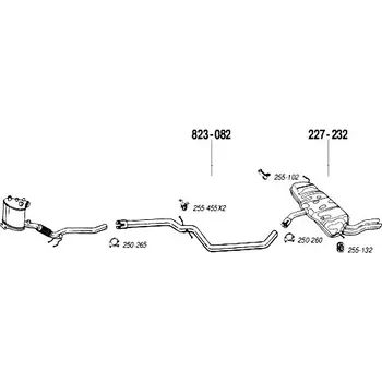 Výfuková trubka výfuková trubka střední Bosal 823-082