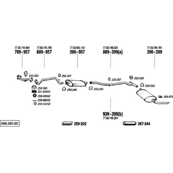 Výfuková trubka výfuková trubka střední Bosal 939-399