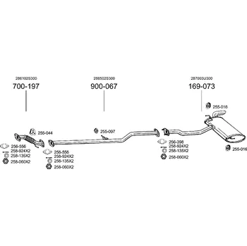 Výfuková trubka výfuková trubka přední Bosal 700-197
