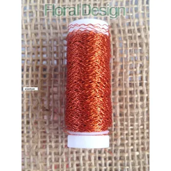 Floristický drát Drátek kroucený na špulce 0,3mm x 25gr. oranžová