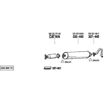 Výfuková trubka výfuková trubka zadní Bosal 337-445