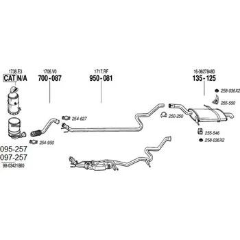 Filtr pevných částic filtr pevných částic Bosal 095-257