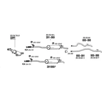 Filtr pevných částic filtr pevných částic Bosal EX1-079