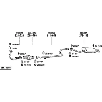 Výfuková trubka výfuková trubka střední Bosal 911-059