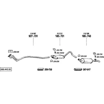 Výfuková trubka výfuková trubka přední Bosal 927-731