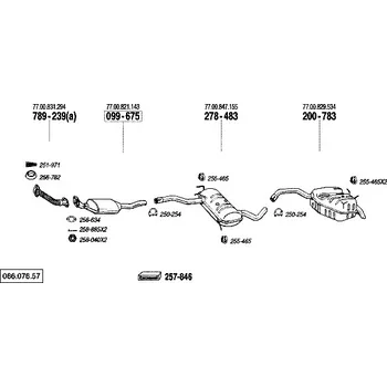 Výfukový systém výfuková trubka přední Bosal 789-239