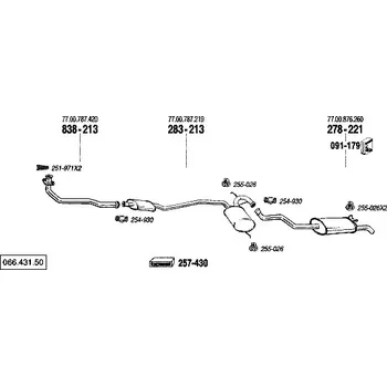 Výfuková trubka výfuková trubka přední Bosal 838-213