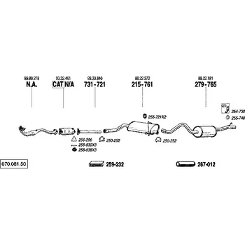 Výfuková trubka výfuková trubka přední Bosal 731-721