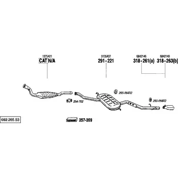 Výfukový systém výfuková trubka zadní Bosal 318-261