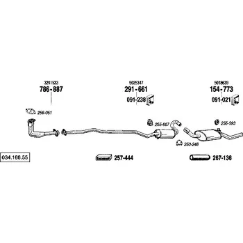 Výfukový systém výfuková trubka přední Bosal 786-887