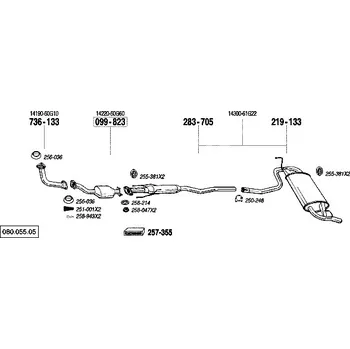Katalyzátor katalyzátor Bosal 099-823