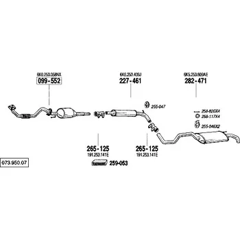 Katalyzátor katalyzátor Bosal 099-552
