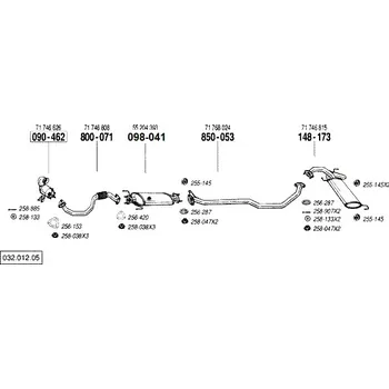 Výfuková trubka výfuková trubka přední Bosal 800-071
