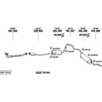 Výfuková trubka výfuková trubka střední Bosal 787-047
