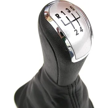 Hlavice řadicí páky TSM Tuning Řadící páka s manžetou Škoda Fabia I (1999 - 2007) 5 rychlostí, stříbrná plaketka