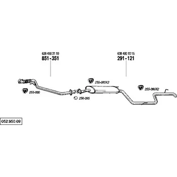 Výfukový systém výfuková trubka přední Bosal 851-351