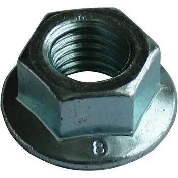 Matice Matice s ozubeným límcem M8 DIN 6923 zinek bílý