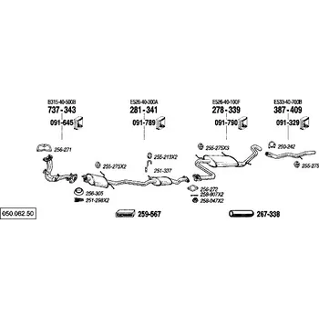 Výfuková trubka výfuková trubka přední Bosal 737-343
