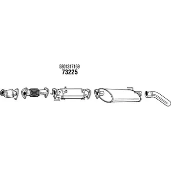 Filtr pevných částic filtr pevných částic Bosal 073-225