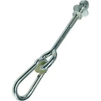 Vrut Hák houpačkový M12 x 230 mm kyvný s karabinou a závitem