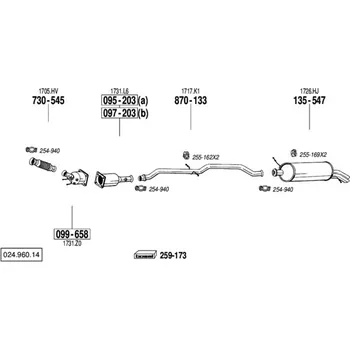 Katalyzátor katalyzátor Bosal 099-658