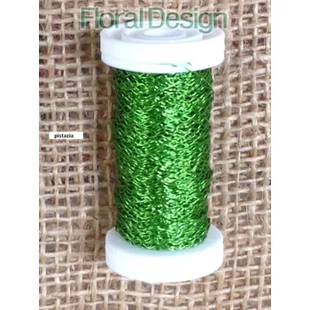 Floristika Drátek kroucený na špulce 0,3mm x 25gr. světle zelená