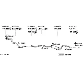 Výfukový systém výfuková trubka zadní Bosal 428-913