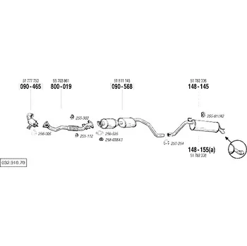 Výfuková trubka výfuková trubka přední Bosal 800-019