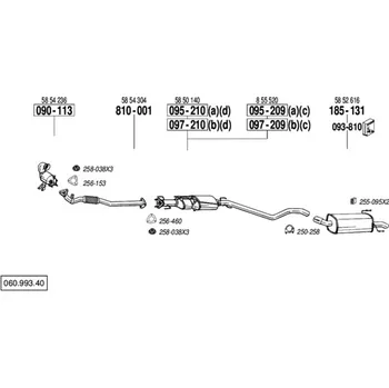 Filtr pevných částic filtr pevných částic Bosal 095-209