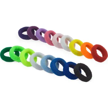 Froté gumička do vlasů, 10 ks mix barev