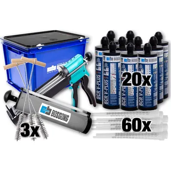 Průmyslové lepidlo Sada kotva MALTA chemická PROFI vinylester 400 BOSSONG (20ks) MAXI + box ZDARMA