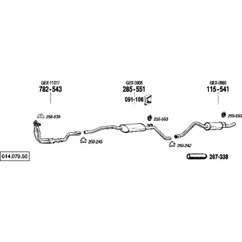 Výfuková trubka výfuková trubka přední Bosal 782-543