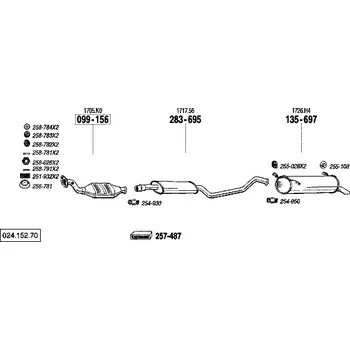 Katalyzátor katalyzátor Bosal 099-156