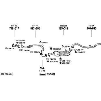 Výfuková trubka výfuková trubka střední Bosal 823-205
