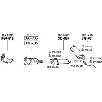 Filtr pevných částic filtr pevných částic Bosal 097-705