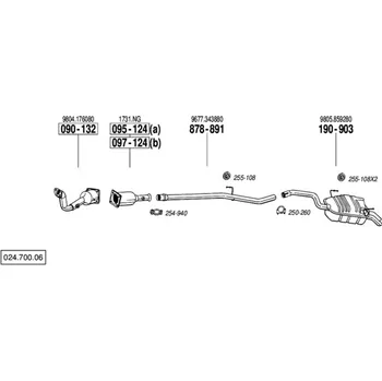 Filtr pevných částic filtr pevných částic Bosal 097-124