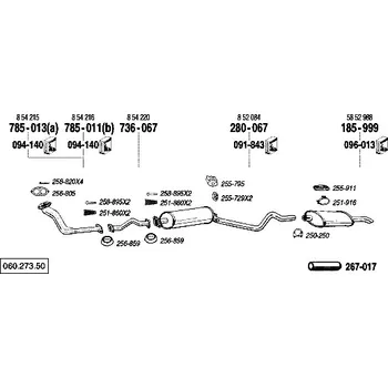 Výfuková trubka výfuková trubka přední Bosal 736-067